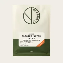 Glacier Water Decaf coffee beans from Offshoot Coffee