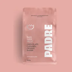 Easy Goes Decaf Espresso Blend coffee beans from Padre Coffee