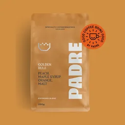 Golden Rule Espresso Blend coffee beans from Padre Coffee
