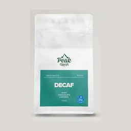 Decaf coffee beans from Peak Coffee