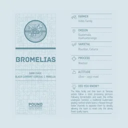 Bromelias · Espresso coffee beans from Pound Coffee Roastery