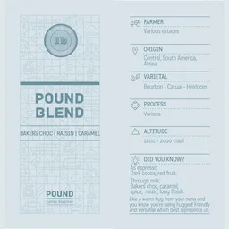 Pound Blend coffee beans from Pound Coffee Roastery