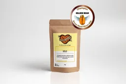 Gold coffee beans from Prestige Organic