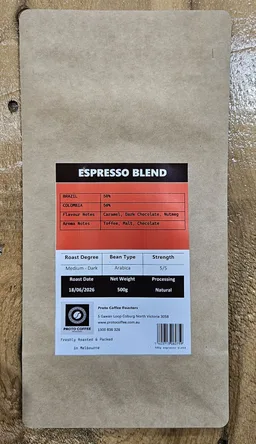 Espresso Blend coffee beans from Proto Coffee