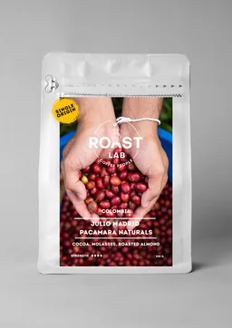 Julio Cesar Madrid Pacamara coffee beans from roastlab coffee roaster
