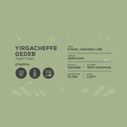 Yirgacheffe Gedeb coffee beans from Rocketfuel Coffee