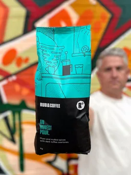 An Honest Pour coffee beans from Rubia Coffee