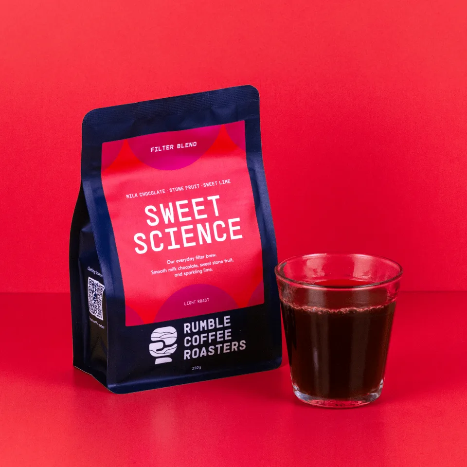 Sweet Science Filter Blend coffee beans from Rumble Coffee Roasters