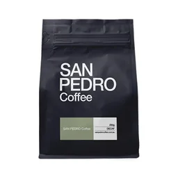 Decaf coffee beans from San Pedro Coffee Roasters