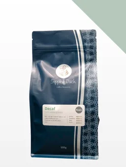 Decaf Swiss Water Process coffee beans from Sipping Duck Coffee Roasters