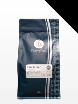 Face Kicker coffee beans from Sipping Duck Coffee Roasters