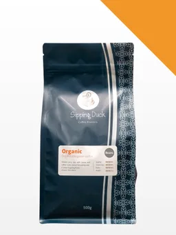 Organic coffee beans from Sipping Duck Coffee Roasters