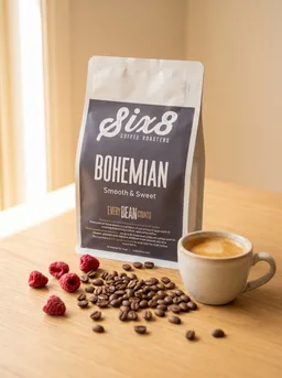 Bohemian Blend coffee beans from Six8 Coffee Roasters
