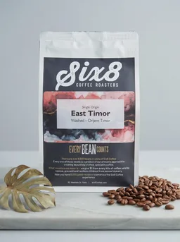 East coffee beans from Six8 Coffee Roasters