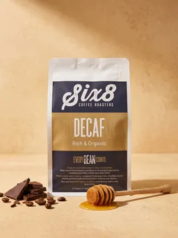 Organic Decaf coffee beans from Six8 Coffee Roasters