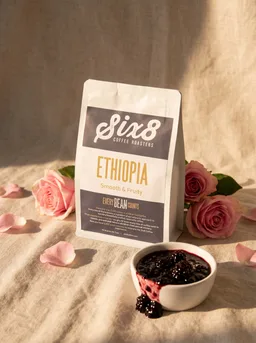 Ethiopian Single Origin coffee beans from Six8 Coffee Roasters