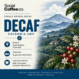 Decaf Blend coffee beans from Social Coffee Cairns