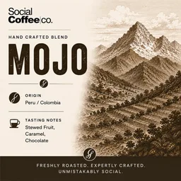 Mojo Blend coffee beans from Social Coffee Cairns
