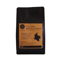 Encore Specialty Decaf coffee beans from SOHO Coffee Roasters