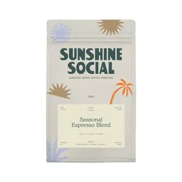 Seasonal Espresso Blend coffee beans from Sunshine Social
