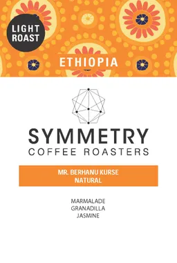 Mr. Berhanu Kurse coffee beans from Symmetry Coffee Roasters