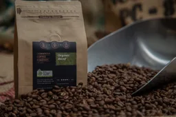 Decaf coffee beans from Tasmanian Coffee Roasters