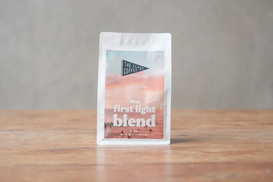 First Light Seasonal Filter Blend coffee beans from The Flags Coffee