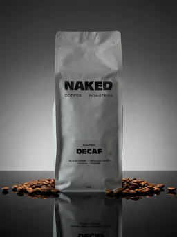 Naked Decaf coffee beans from The Naked Bean Coffee Roasters