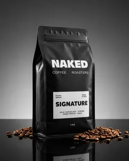 Signature coffee beans from The Naked Bean Coffee Roasters