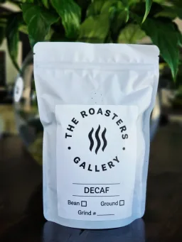 Decaf coffee beans from The Roasters Gallery