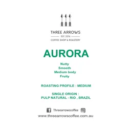 Aurora coffee beans from Three Arrows Coffee