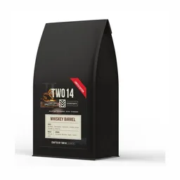 Whiskey Barrel coffee beans from Two 14 Coffee Co