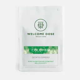 Decaf coffee beans from Welcome Dose Specialty Coffee