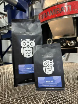 White Owl Decaf coffee beans from White Owl Coffee Merchants