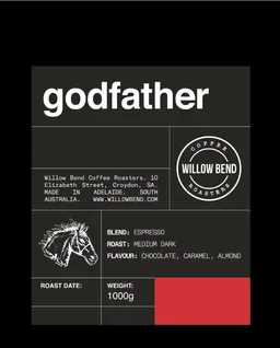 Godfather coffee beans from willow bend coffee