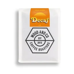 Decaf coffee beans from Wood and Co Coffee